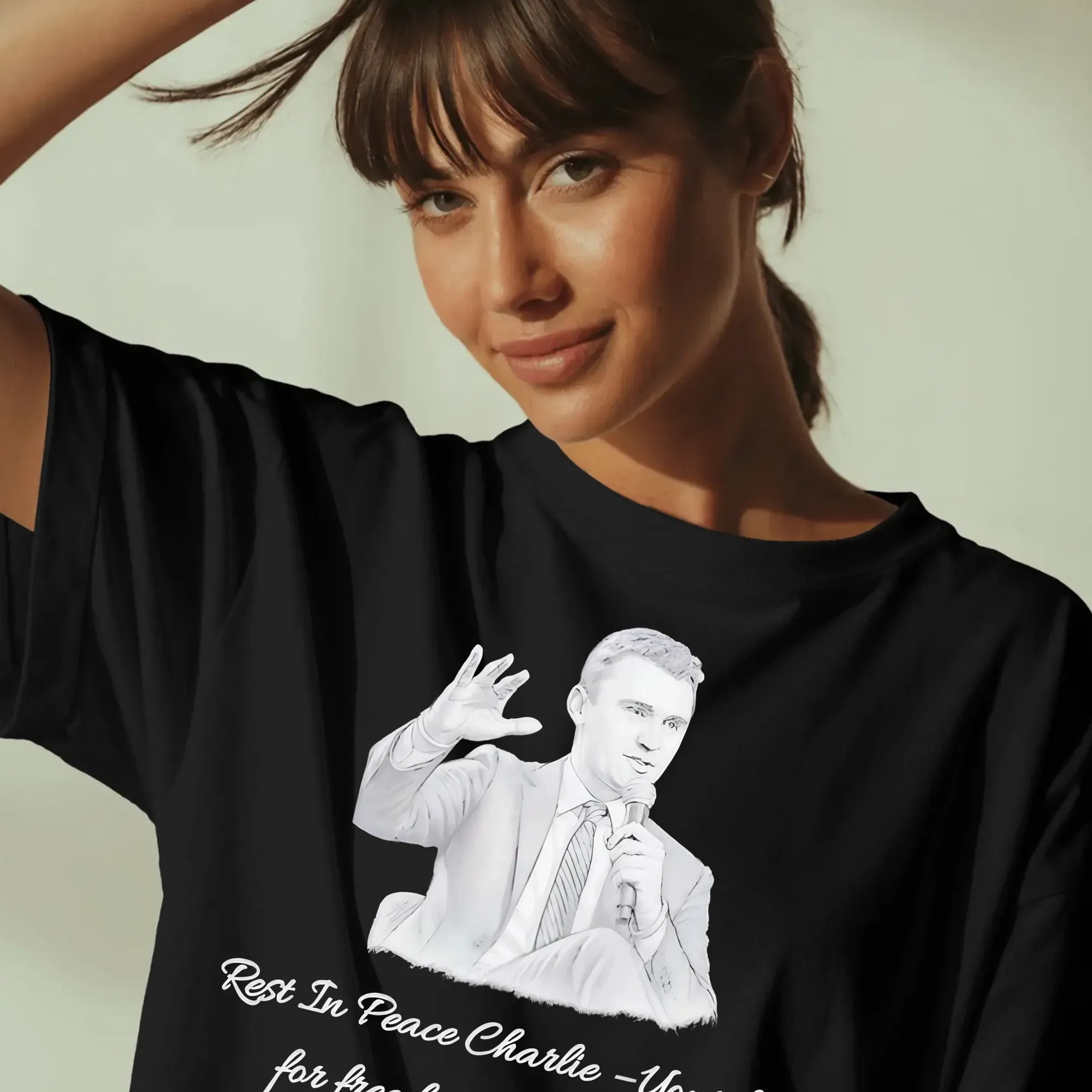 Charlie Kirk Rest In Peace Charlie Your Fight For Freedom Continue In Us T Shirt