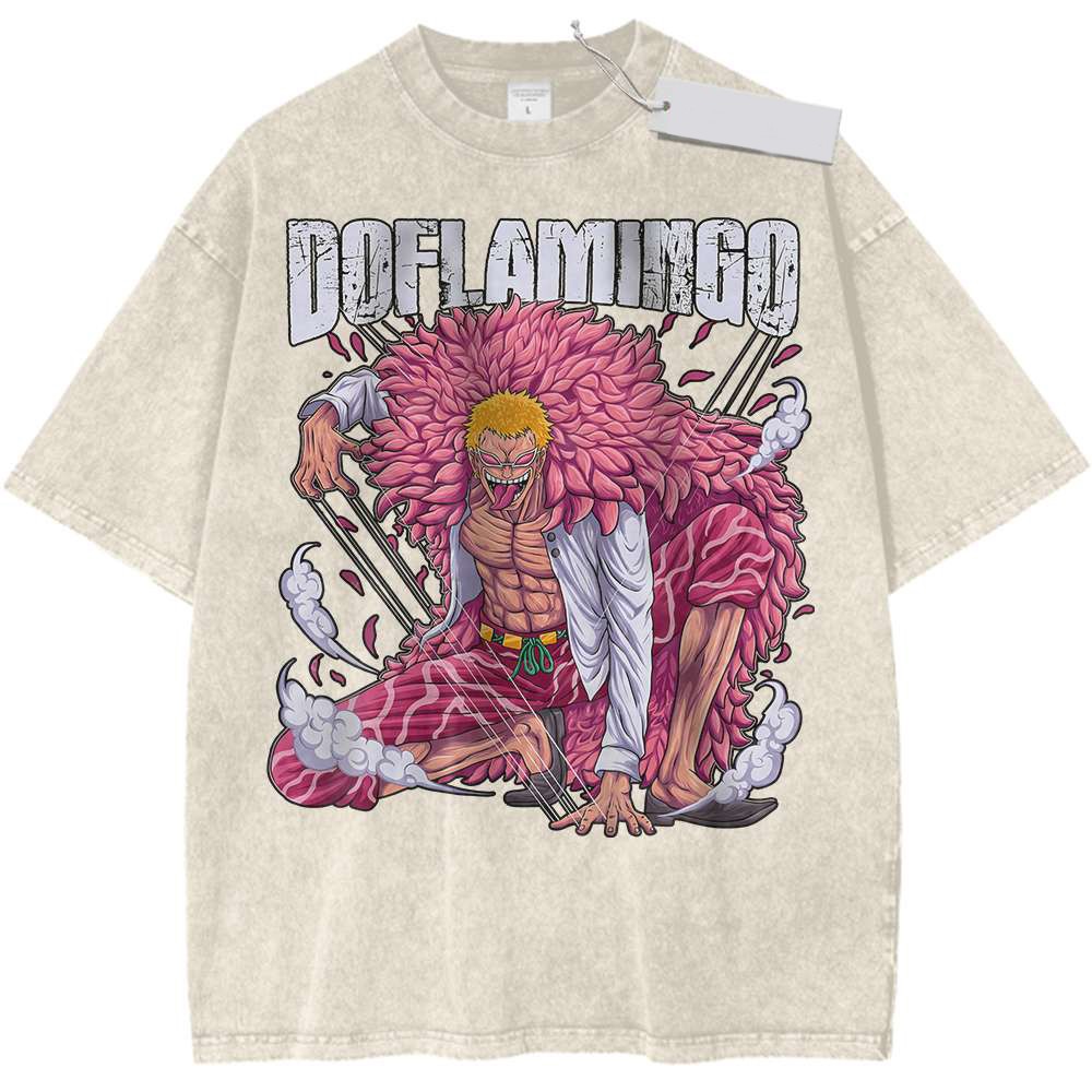 Donquixote Doflamingo One Piece Anime Vintage Washed Tee