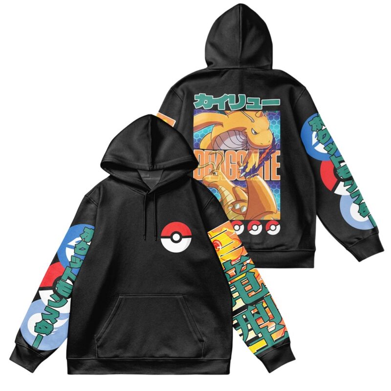 Dragonite Pokemon Streetwear 3D Hoodie