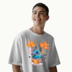 Stitch And Scrump Teacup Cute Spooky Season Disney Halloween T Shirt