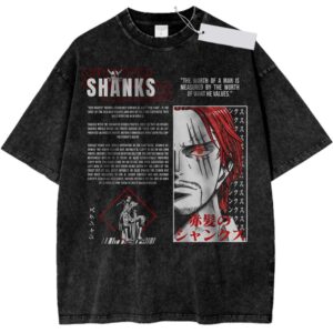 Shanks One Piece The World Of A Man Is Measured By The Worth Of What He Values Anime Vintage Washed T Shirt