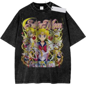Sailor Moon Usagi Tsukino Anime Vintage Washed Tee
