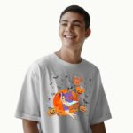 Tinkerbell Pumpkin Balloons Spiderweb Moon Disney Halloween T Shirt