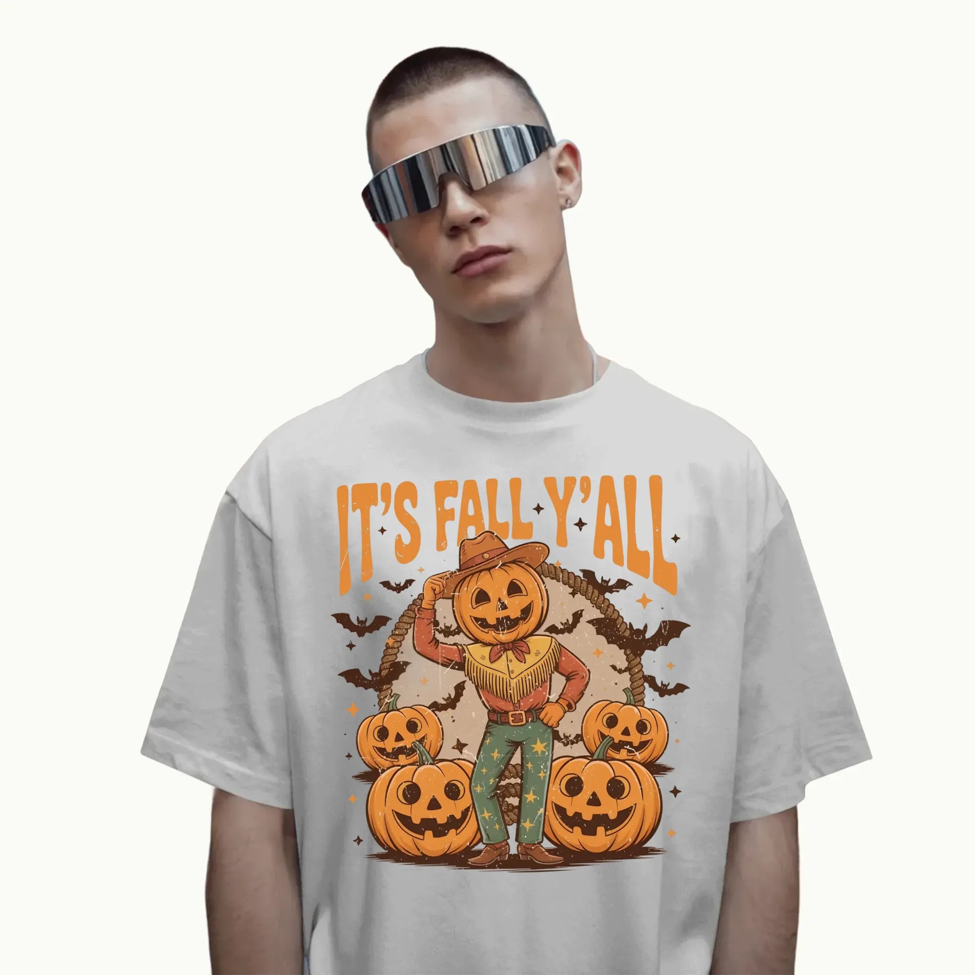 It's Fall Y'all Pumpkins Halloween Pumpkin Cowboy Western Halloween Fall Season T Shirt