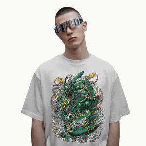 Pokemon Rayquaza Vintage T Shirt, Anime Graphic Tee for Fans