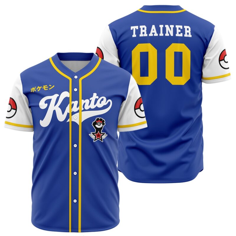 Kanto Trainer Pokemon Baseball Jersey