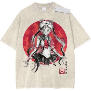 Sailor Moon Usagi Tsukino Vintage Anime Washed Tee