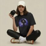 Wednesday Addams Gothic Umbrella Rain Dark Aesthetic Halloween T Shirt