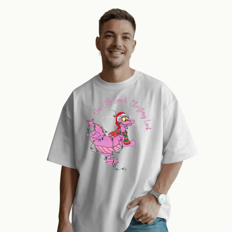 One Little Spark Figment Disney Epcot Purple Dragon Christmas T Shirt