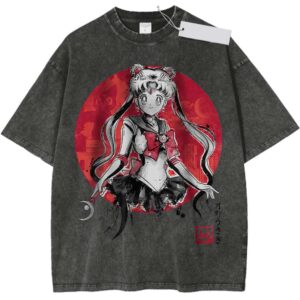 Sailor Moon Usagi Tsukino Vintage Anime Washed Tee