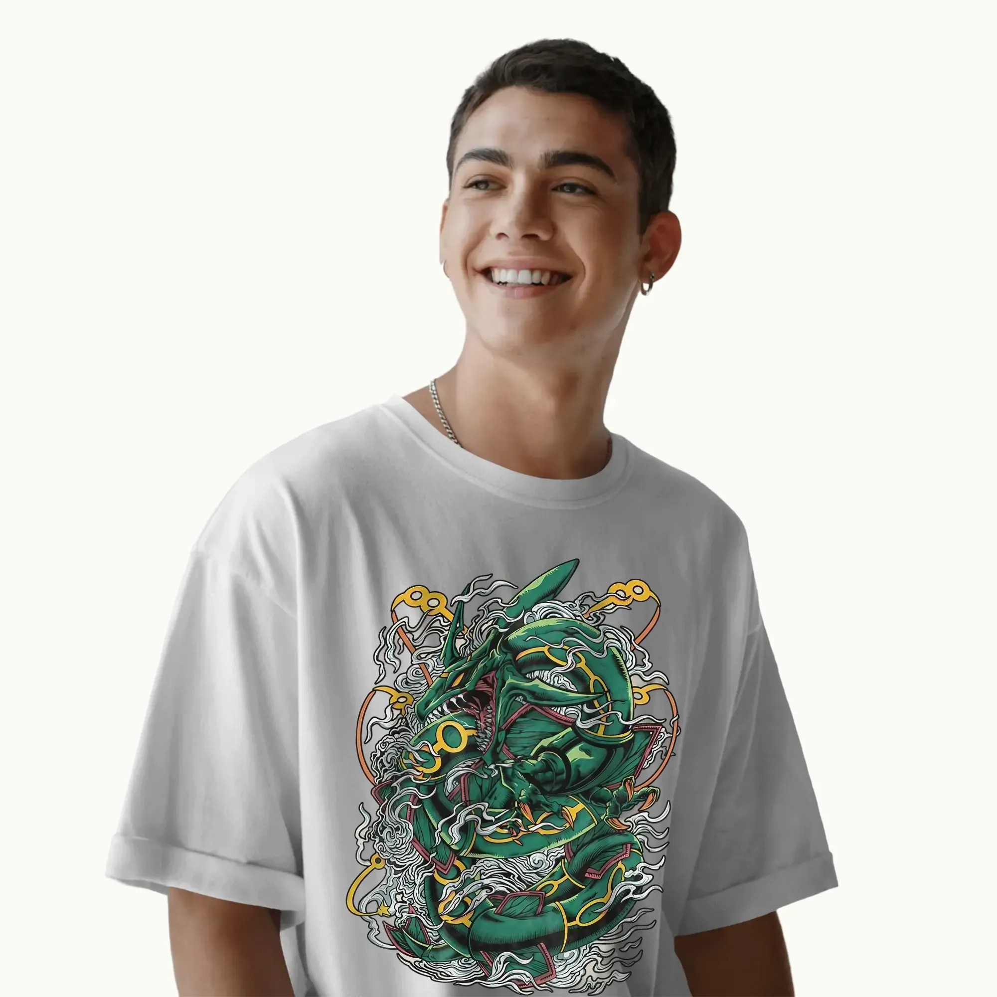 Pokemon Rayquaza Vintage T Shirt, Anime Graphic Tee for Fans