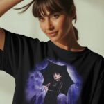 Wednesday Addams Gothic Umbrella Rain Dark Aesthetic Halloween T Shirt