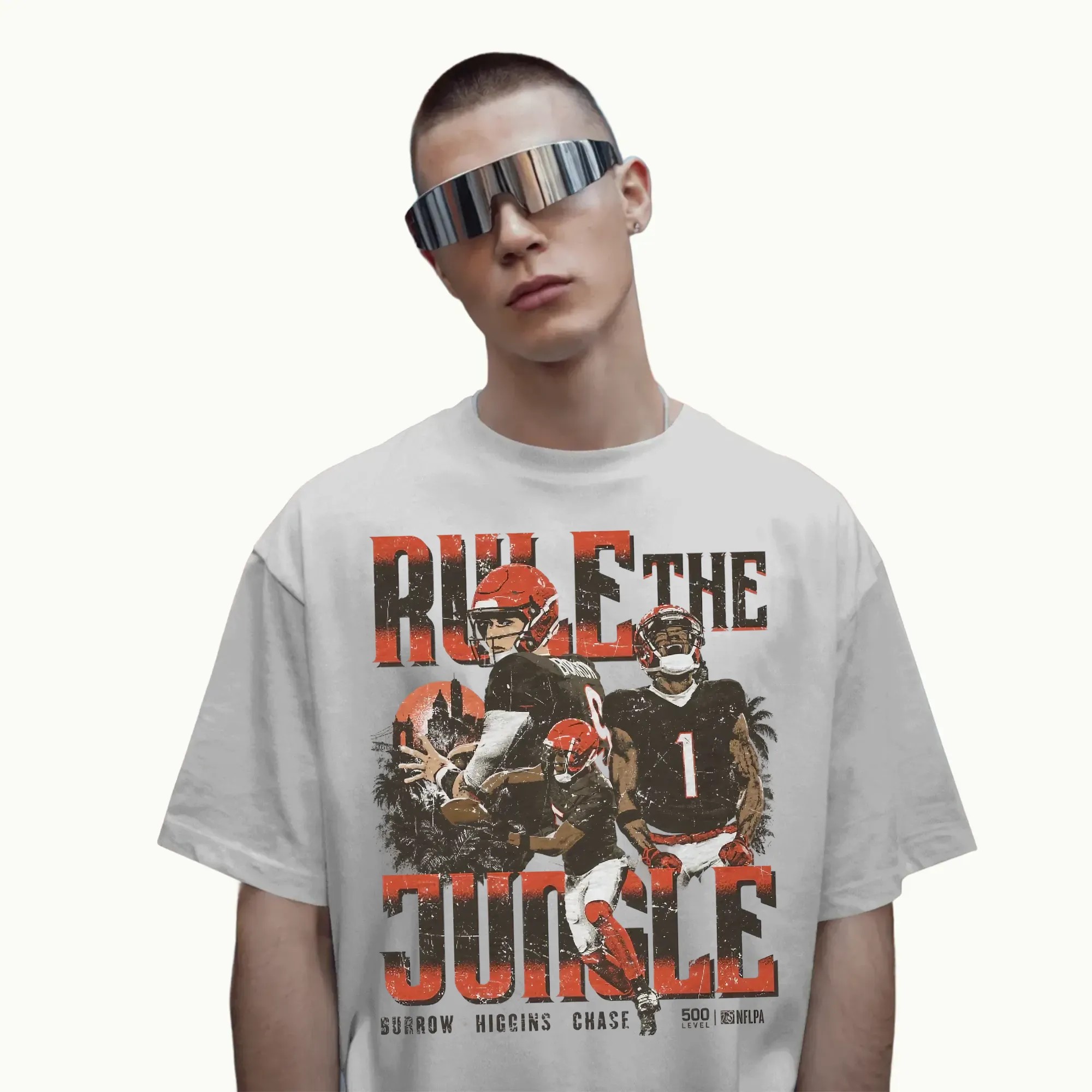 Rule The Jungle Joe Burrow Higgins Chase Cincinnati Bengals T Shirt
