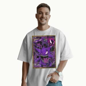Vintage Gengar Pokémon Anime Card T Shirt for Fans and Collectors