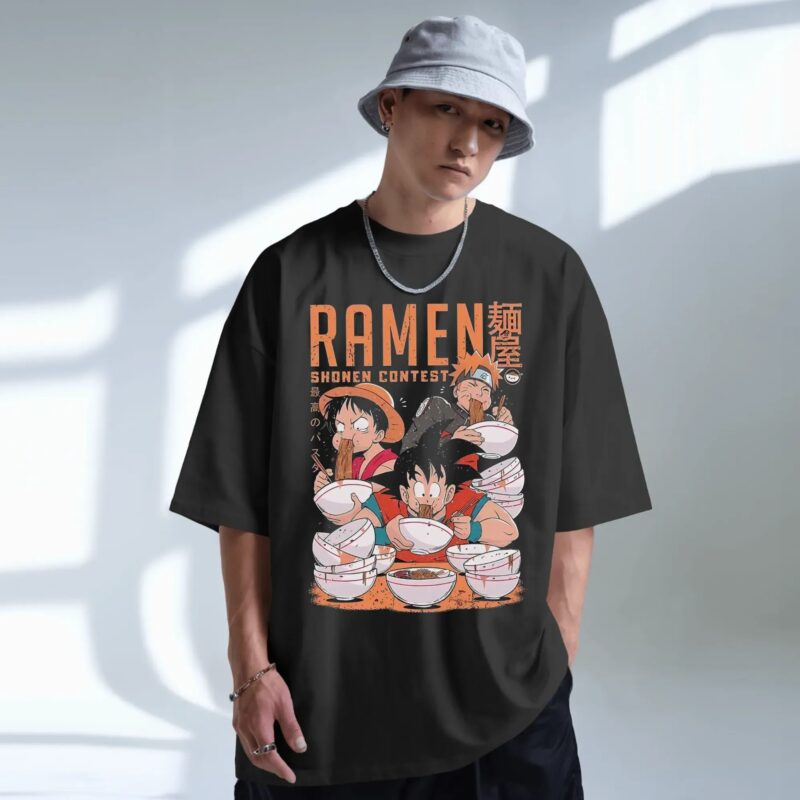 Son Goku, Luffy, Naruto Shonen Contest Anime Vintage T Shirt
