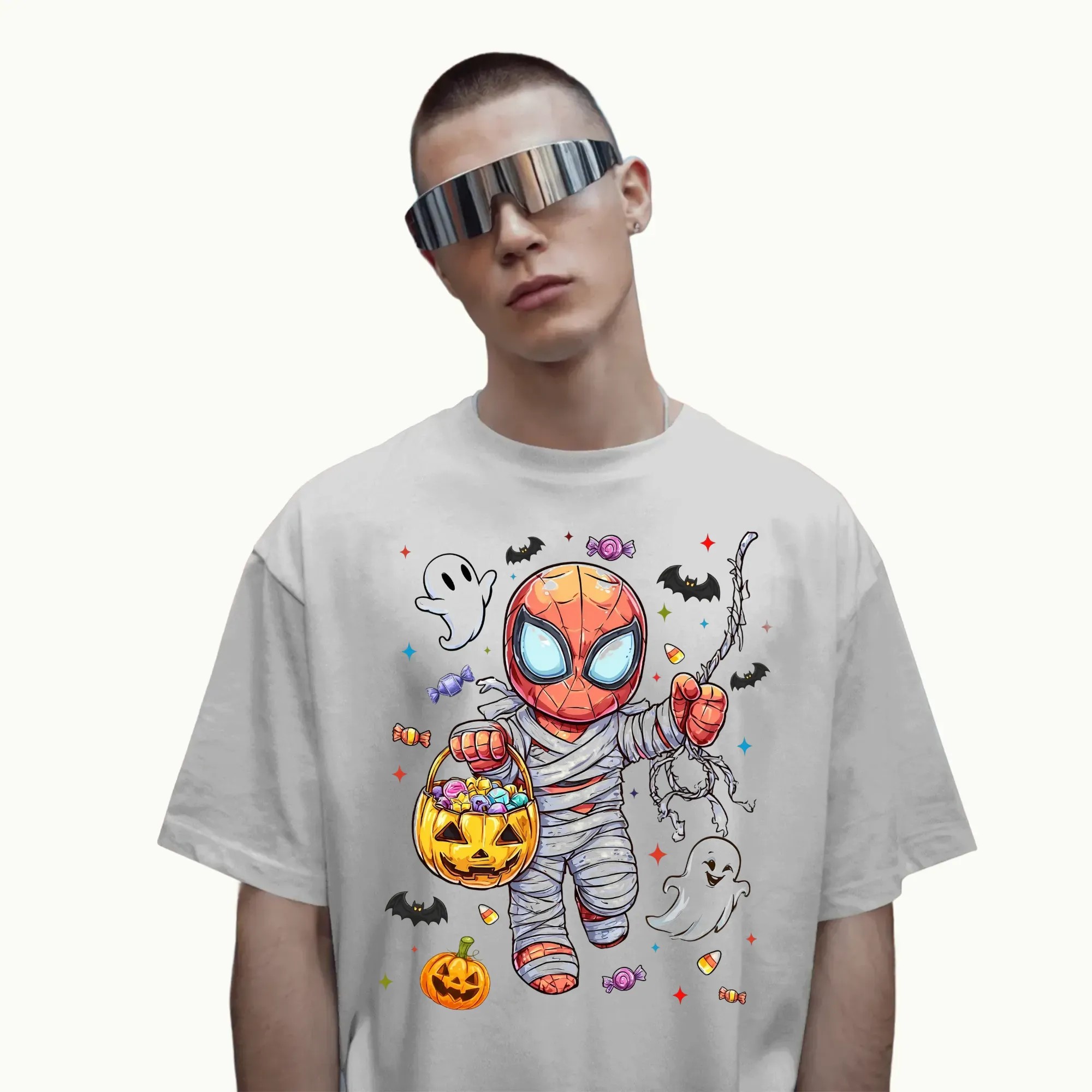 Spider Halloween Cute Chibi Superhero Trick Or Treat Spooky Season T Shirt