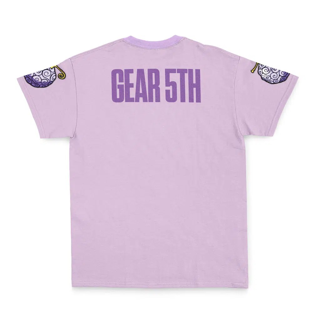 Sun God Nika Monkey D Luffy Gear 5th V2 One Piece Streetwear Double Sided T Shirt