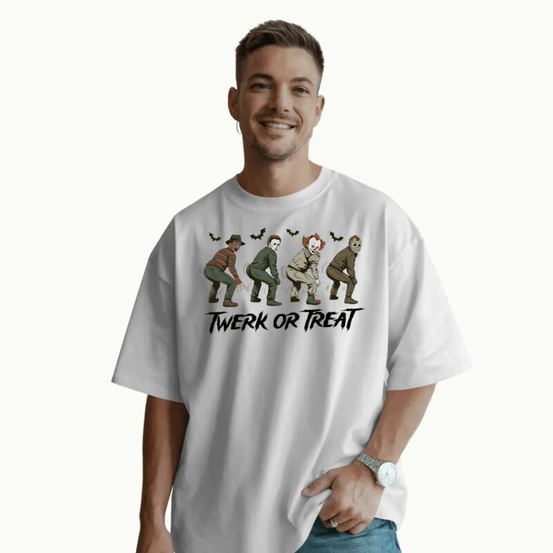 Twerk or Treat Horror Characters Dancing Killer Halloween Spooky Season T Shirt