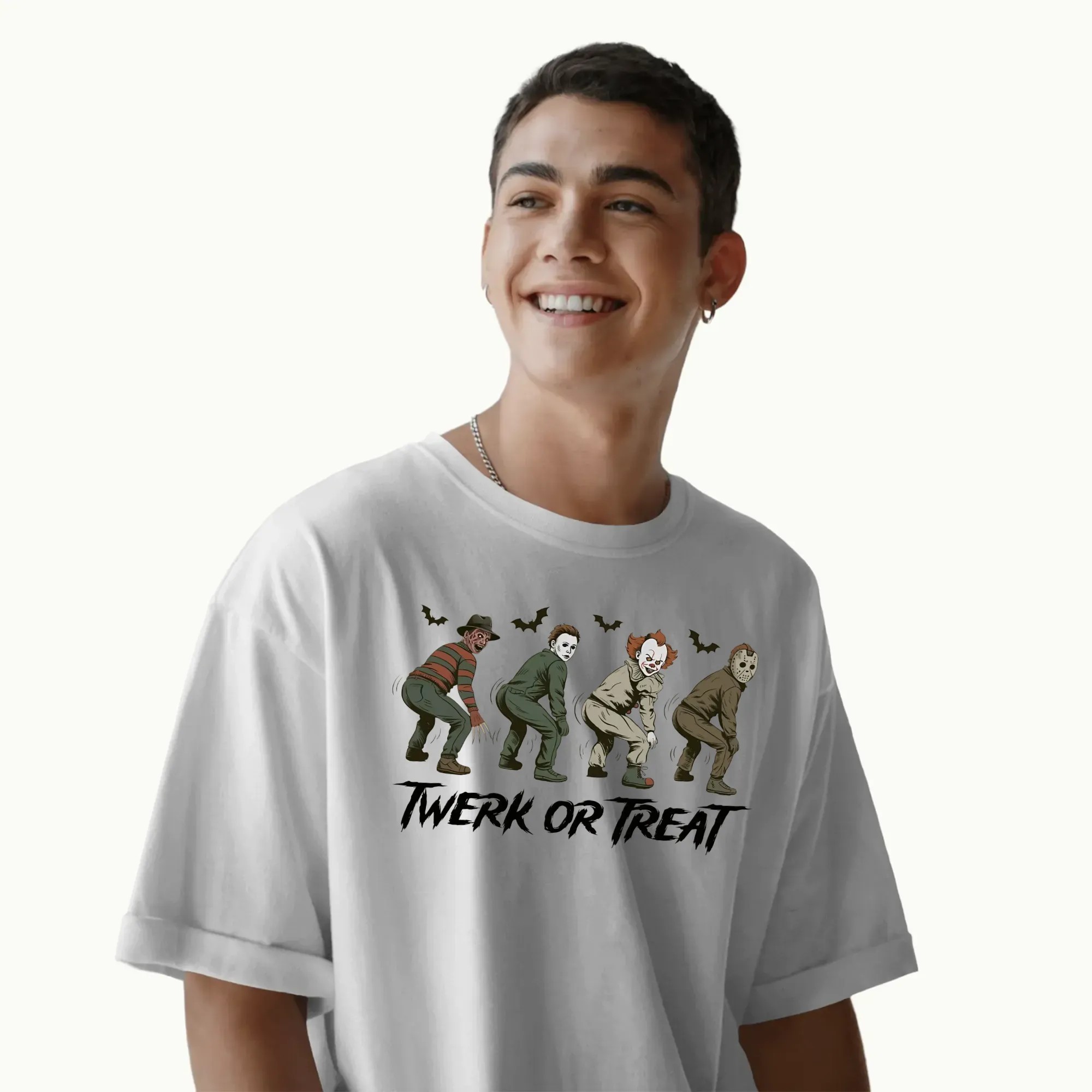 Twerk or Treat Horror Characters Dancing Killer Halloween Spooky Season T Shirt