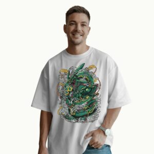 Pokemon Rayquaza Vintage T Shirt, Anime Graphic Tee for Fans
