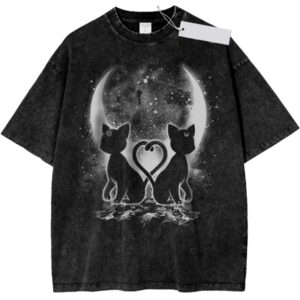 Sailor Moon Cats Vintage Anime Washed Tee