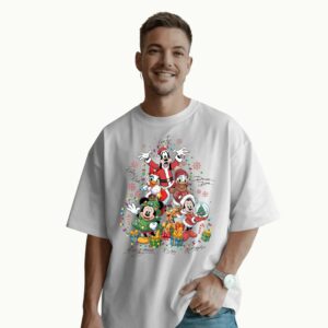 Mickey and Friends Goofy Daisy Duck Donald Duck Pluto Minnie Mouse Christmas Tree T Shirt