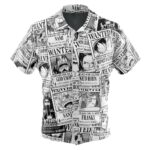 Wanted Aloha Strawhat One Piece 3D Button Up Hawaiian Shirt