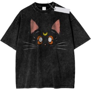 Sailor Moon Cat Vintage Anime T Shirt for Cat Lovers