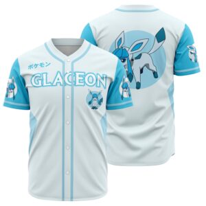 Glaceon Eeveelution Pokemon Baseball Jersey