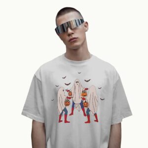 Ghost Spider-Man Pointing Trick or Treat Halloween T Shirt