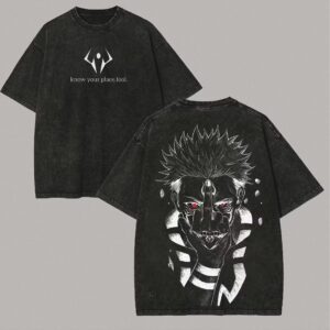 Ryomen Sukuna "Know Your Place Fool" Washed Graphic T-Shirt