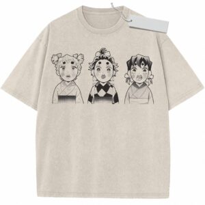 Funny Tanjiro, Zenitsu, Inosuke Kawaii Anime Graphic Tee