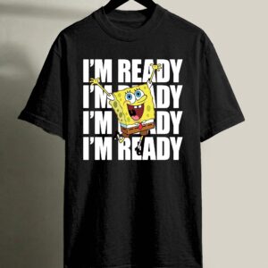 SpongeBob SquarePants I'm Ready Shirt Retro Cartoon Tee mtujqymljr