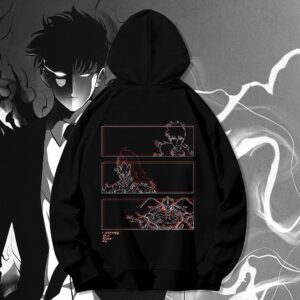 Sung Jinwoo Solo Leveling Hoodie | Shadow Monarch Art