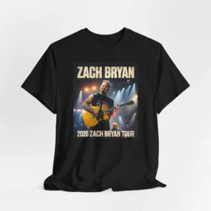 Zach Bryan Tour T-Shirt 2026 Concert T Shirt Vintage Style Unisex Graphic Tee