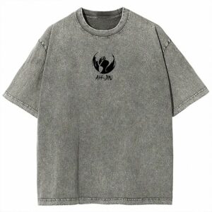 Ah-Jin Guild Minimal Logo Shirt - Vintage Washed Solo Leveling Graphic Tee