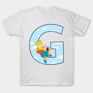 Bart Simpson Letter G T-Shirt - Jqjdaixufx Cartoon Cloud Tee