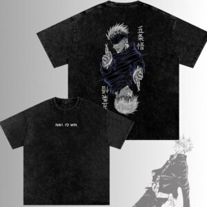 Satoru Gojo 'Nah, I'd Win' Shirt - Vintage Wash Minimalist Tee