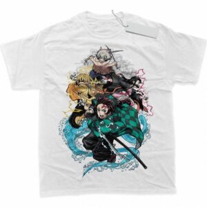 Tanjiro, Zenitsu, Nezuko, Inosuke Anime Graphic Tee namgolrb