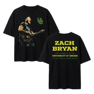 Zach Bryan Autzen Stadium Eugene 2026 Concert Tee University Of Oregon Tour Merch
