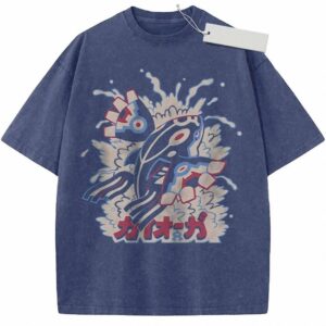 Kyogre Vintage Wash T-Shirt | Retro Japanese Anime Graphic Tee