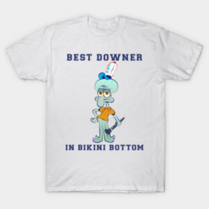 Squidward Tentacles Best Downer In Bikini Bottom Funny Cartoon Tee