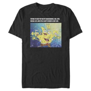 SpongeBob SquarePants Overwhelmed Meme Graphic Tee jvxqxqfxlr