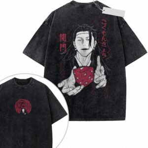 Suguru Geto Prison Realm Acid Wash Graphic T-Shirt