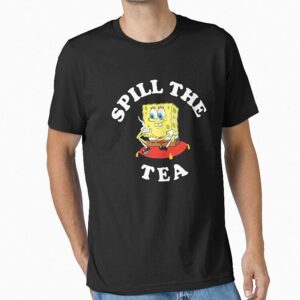 SpongeBob SquarePants Spill The Tea Shirt - Funny Gossip Meme Tee (amdrupfseu)