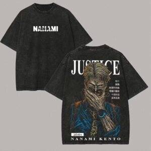 Kento Nanami Justice Washed T-Shirt | JJK Anime Graphic Tee