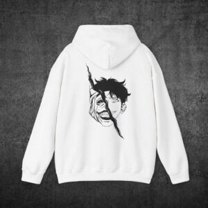 Sung Jinwoo Split Face Graphic Hoodie - Solo Leveling Exlxyfdd