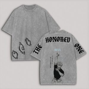 Satoru Gojo The Honored One Acid Wash Graphic Tee xdyvnmem