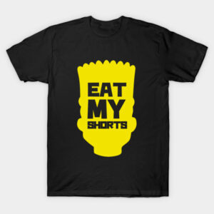 Bart Simpson Eat My Shorts T-Shirt - Retro Vdojihdefx Graphic Tee