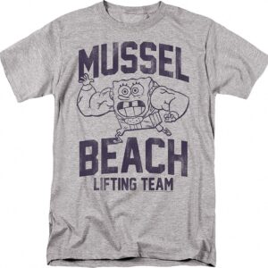 SpongeBob SquarePants Mussel Beach Lifting Team Funny Gym T-Shirt